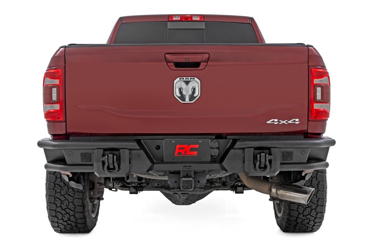 Ram 3500 Rear Bumper - Rough Country - Tubular - Textured Black - '10-'25